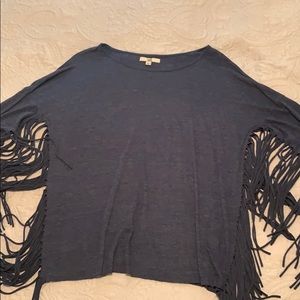 Long sleeved fringe shirt